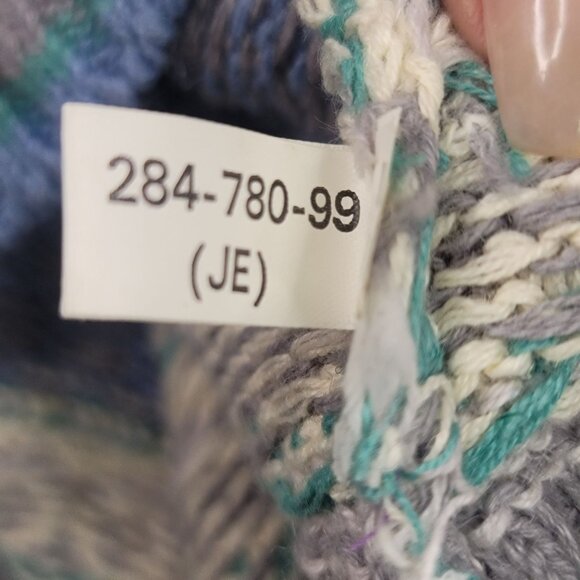 Vintage White Stag Sweater Large Linen Cotton Oversize Purple Gray Deadstock New - Picture 8 of 11